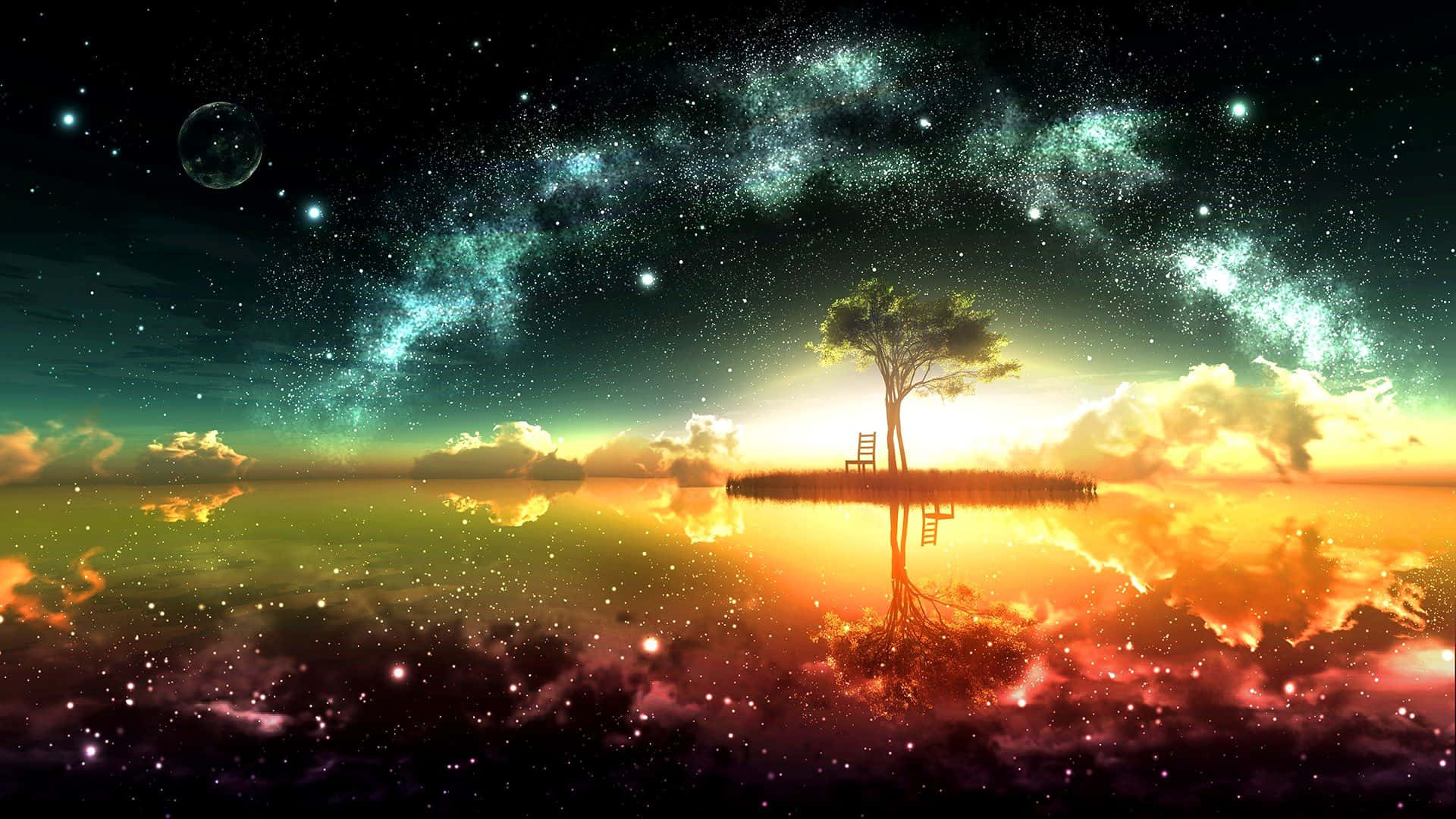 Astronaut na Naglalakbay sa Kalawakan Wallpaper