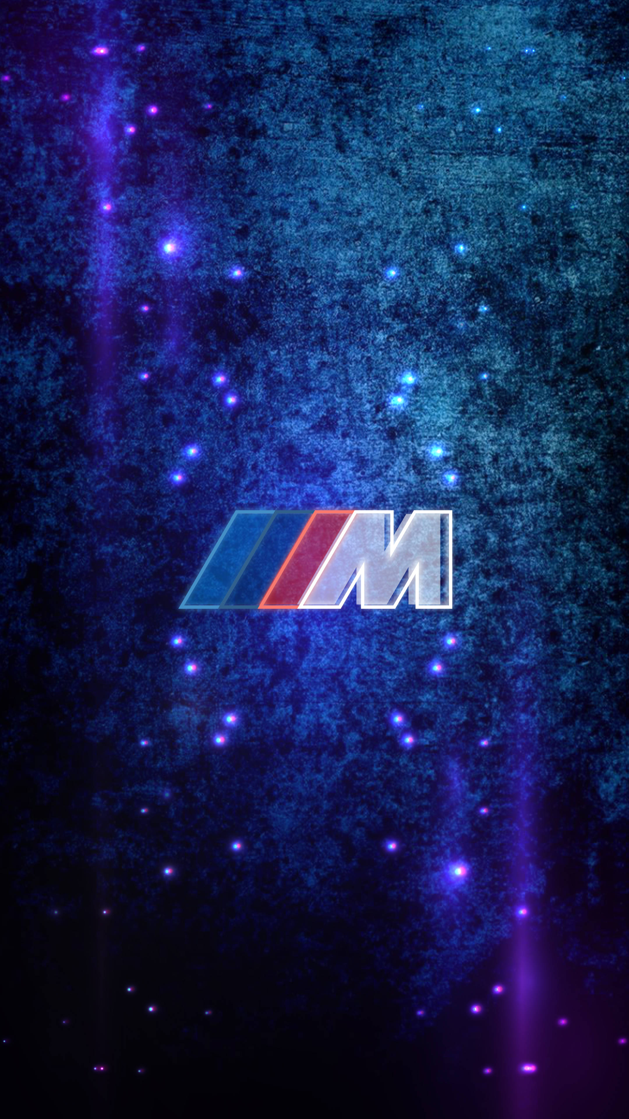 Asul at Lila na Kislap ng Logo ng BMW M Wallpaper