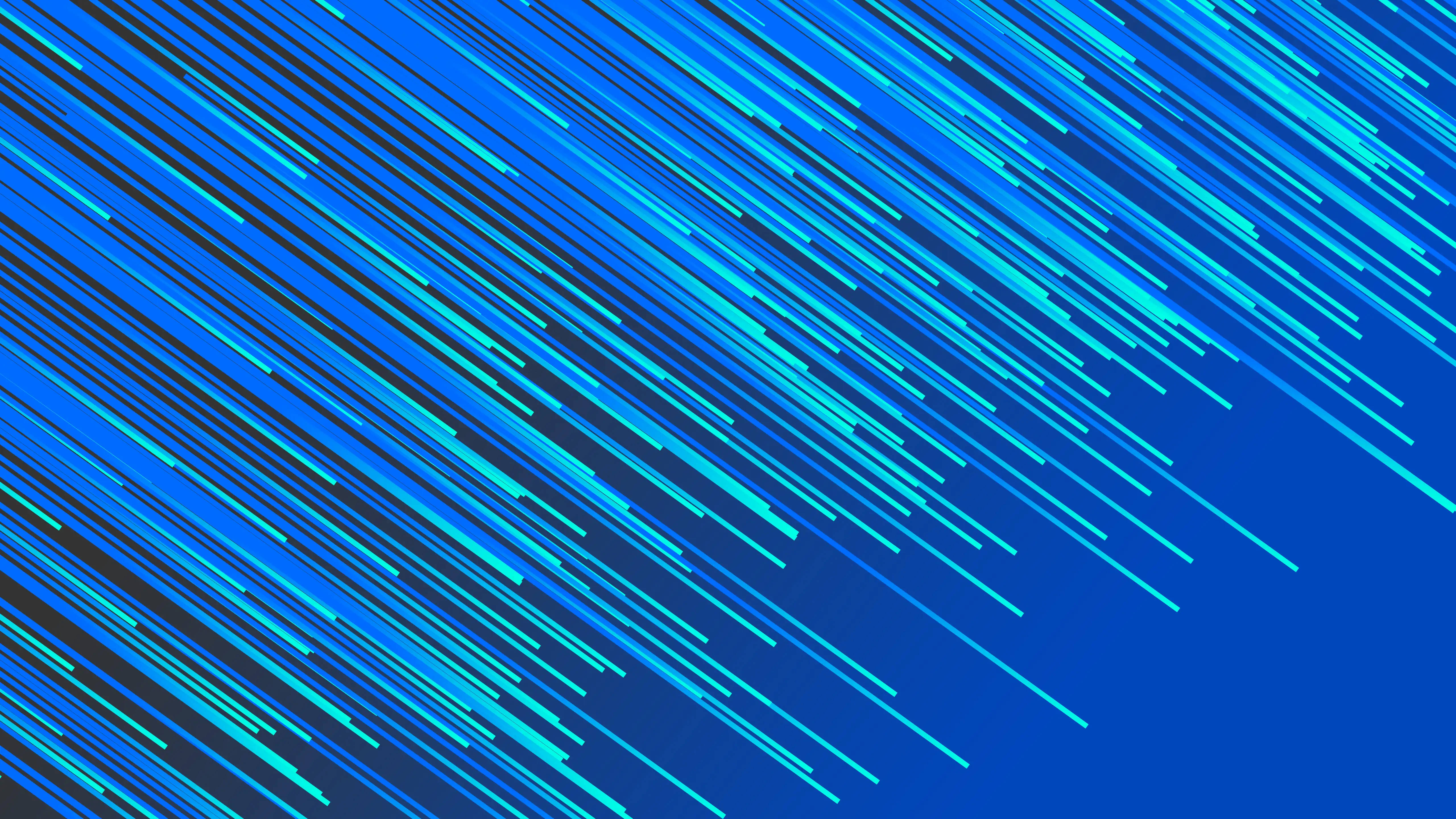 Asul na 4K Minimalist na Pagbuhos ng Meteor Wallpaper