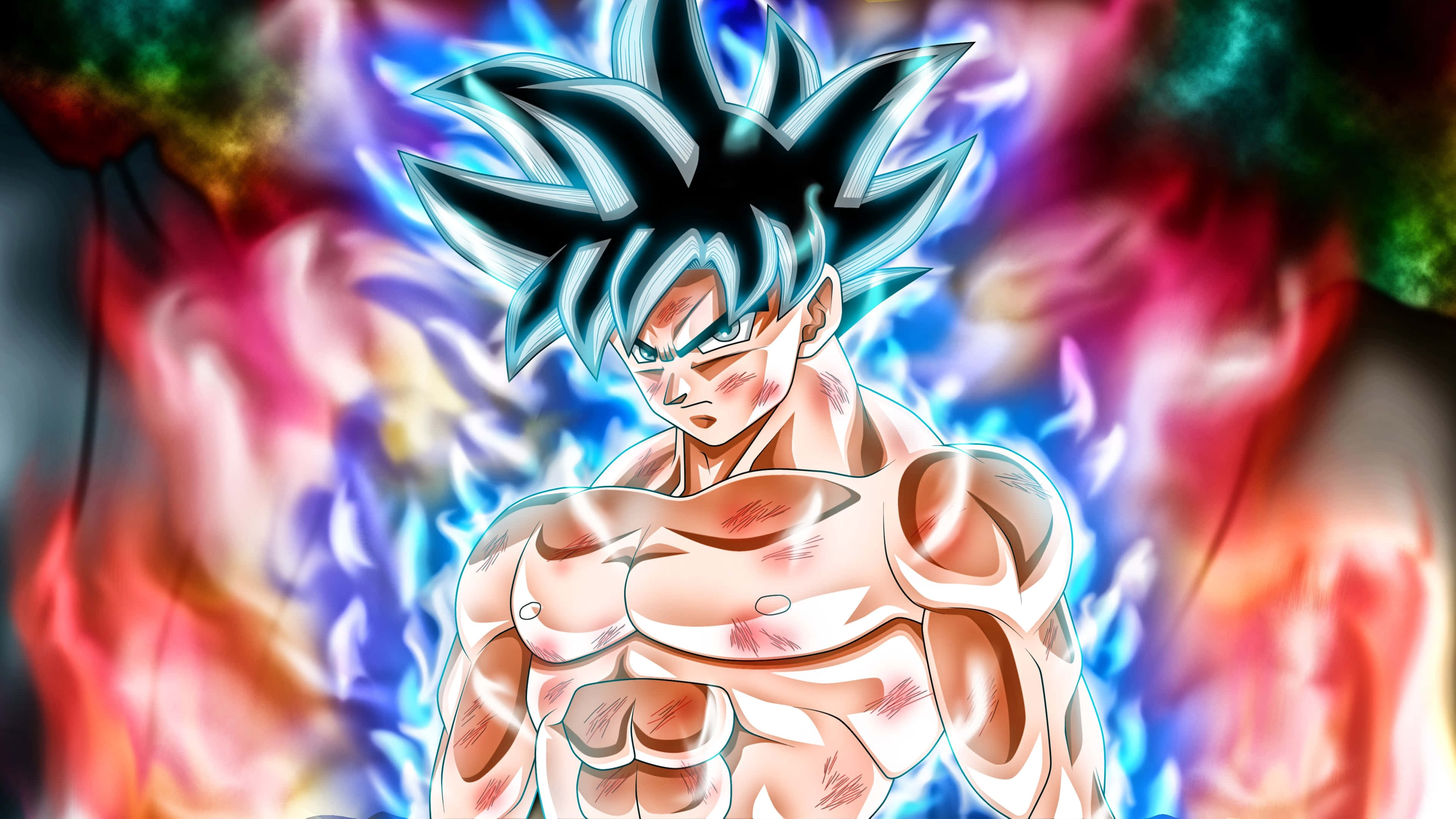 Asul na Apoy na Larawan ng Dragon Ball Super Wallpaper