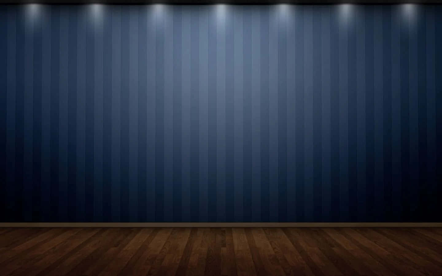 Asul na Guhit na Entablado na may Sahig na Kahoy na Background Wallpaper
