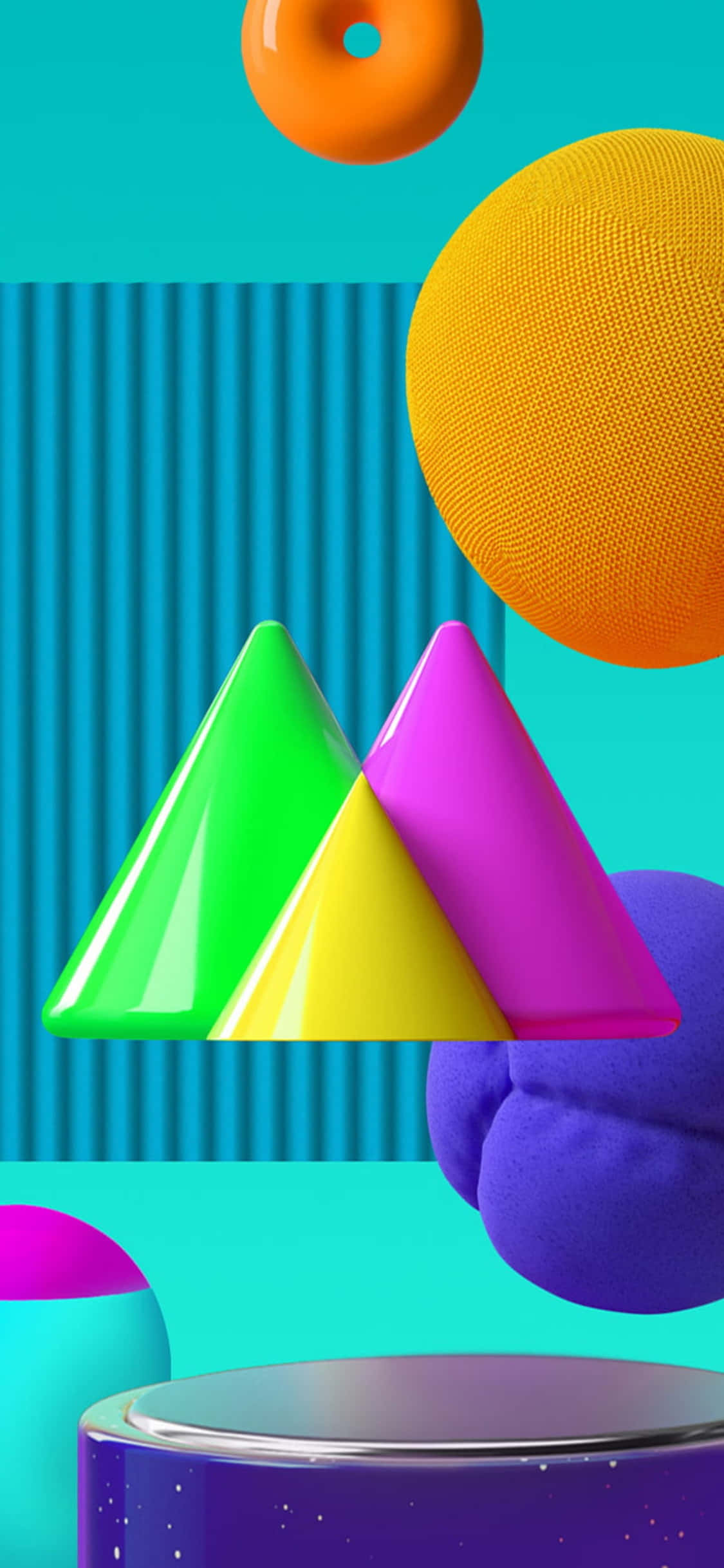 Asul na iPhone XS M Series Background Wallpaper