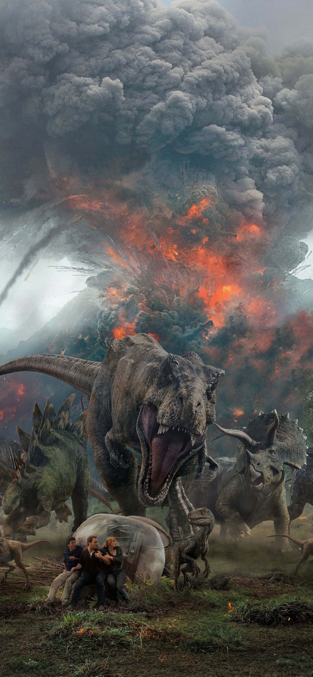 Asul na Jurassic World Pagsabog Wallpaper