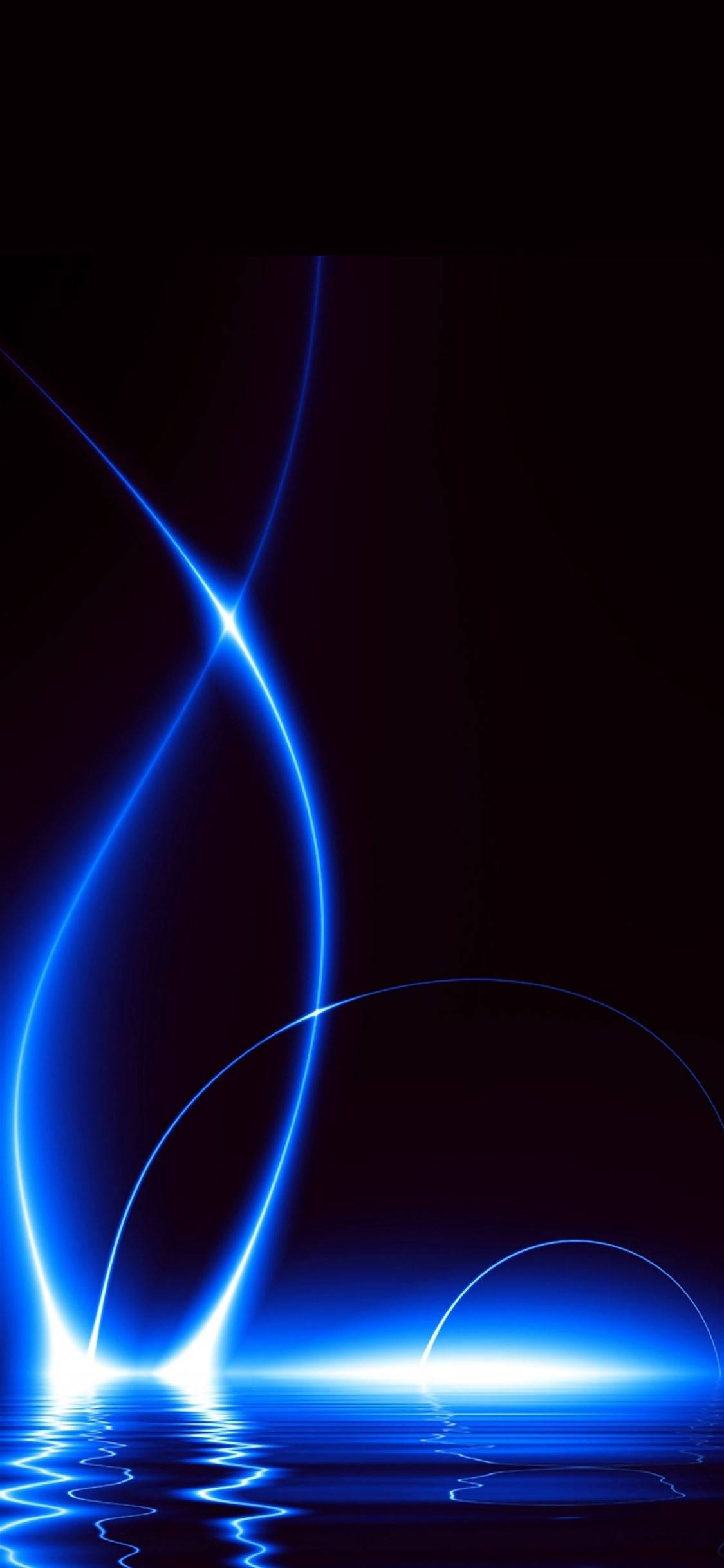 Asul na Liwanag iPhone Madilim Wallpaper