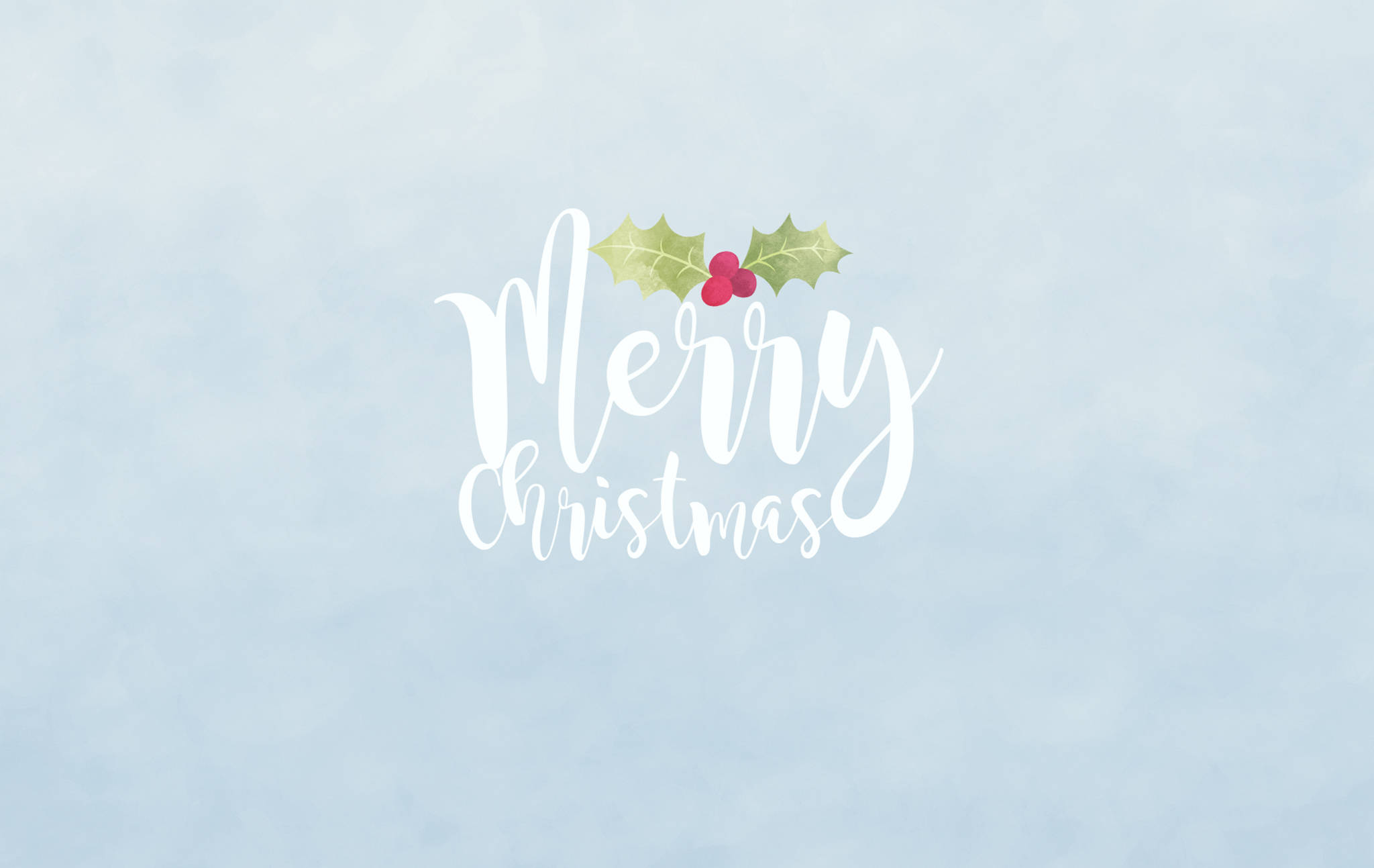 Asul na Maligayang Pasko Desktop Wallpaper