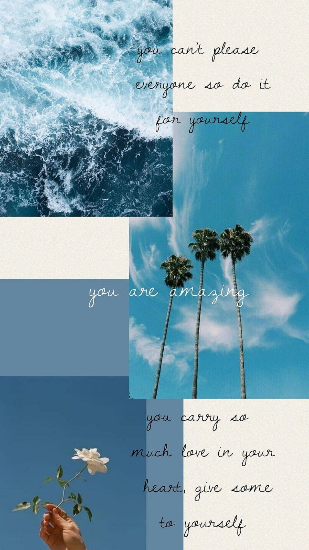 Asul na Pag-ibig Aesthetic Wallpaper
