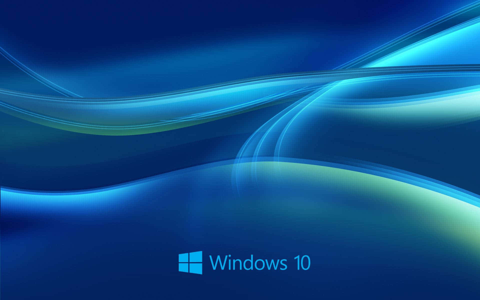 Asul na Windows 10 Waves Background Wallpaper