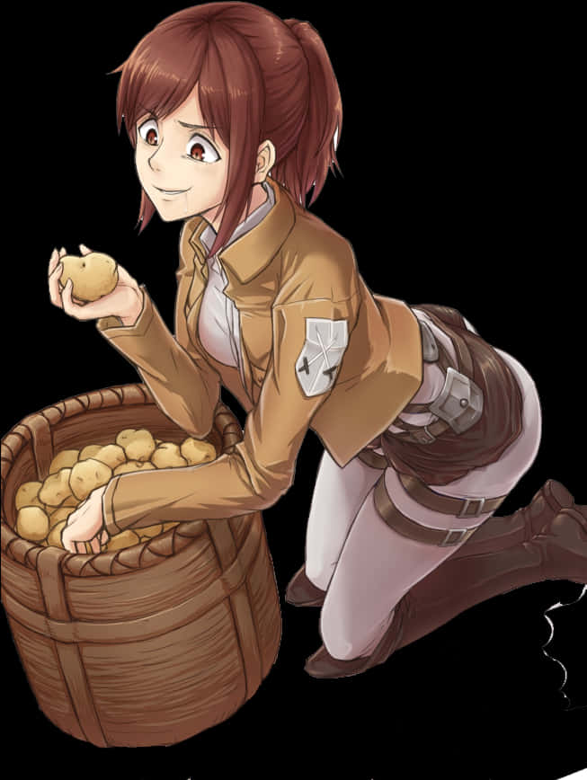 Attack on Titan Karakter na may Patatas Wallpaper