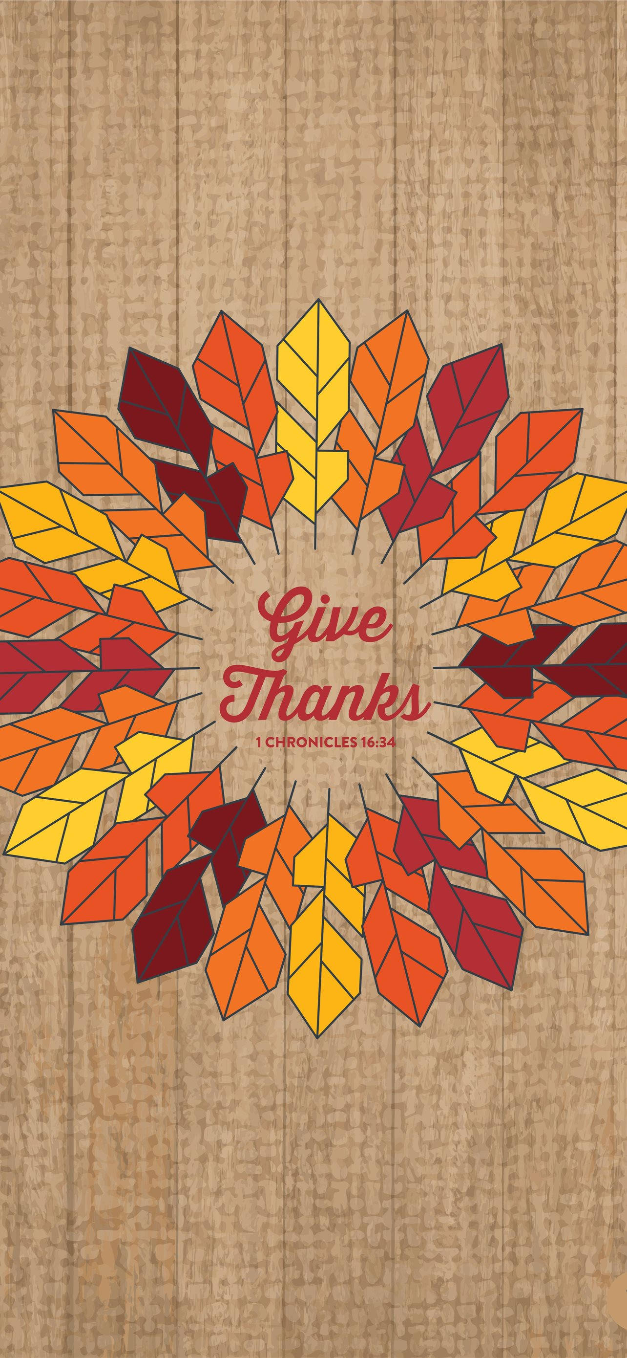 Autumn Leaves On Thanksgiving iPhone Wallpaper