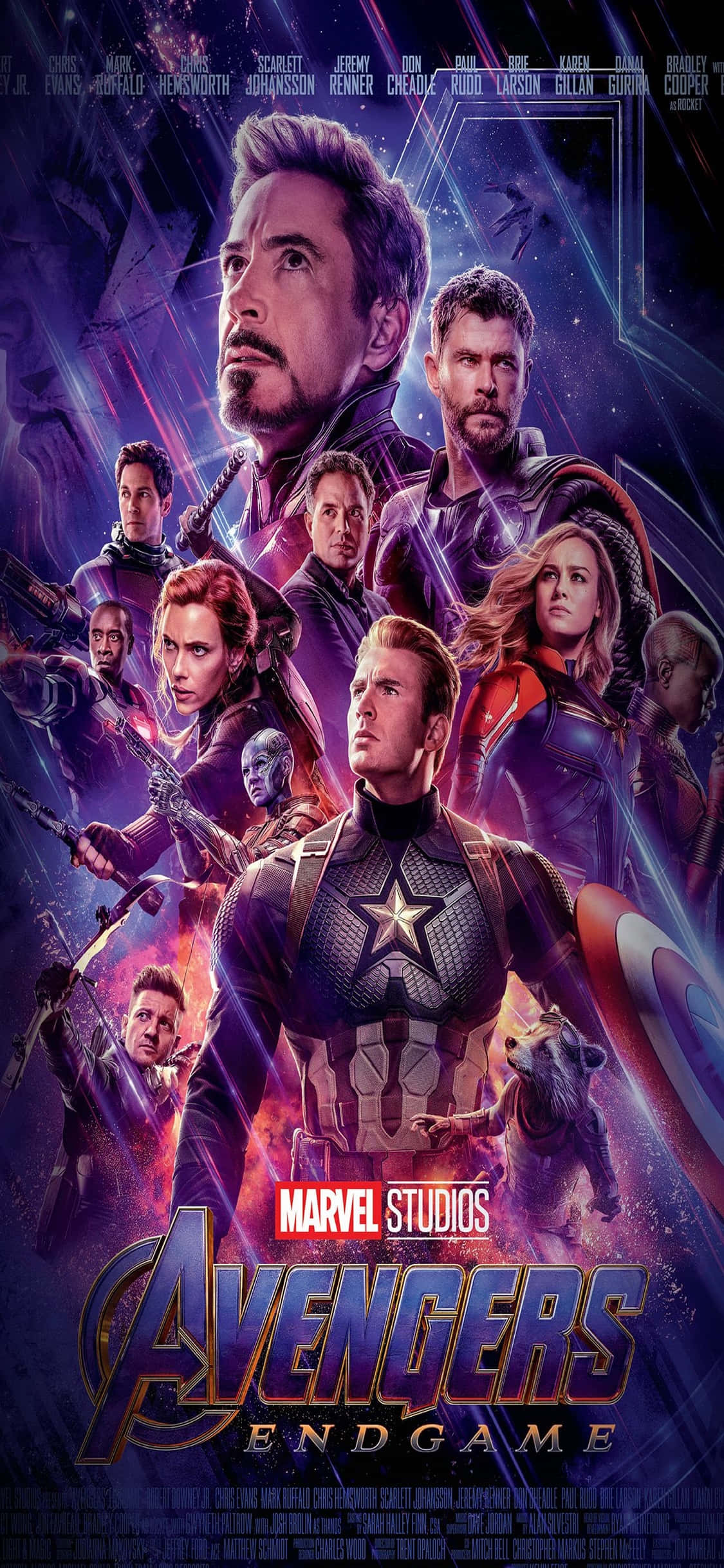 avengers - endgame poster kasama ang mga karakter Wallpaper