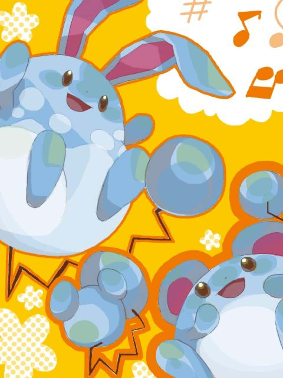 Azumarill Kahel Wallpaper