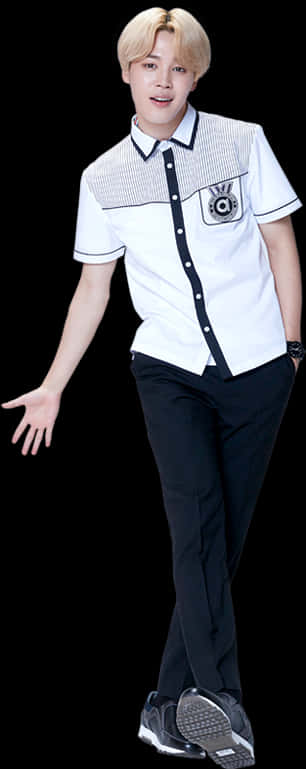 B T S Member na Naka-Stylish na Kasuotan Wallpaper