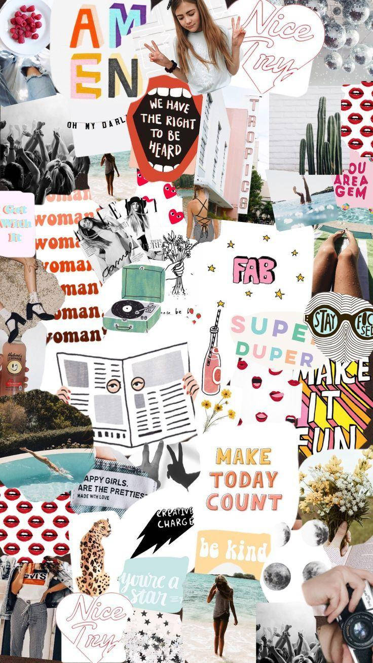 Babae Aesthetic Collage Wallpaper