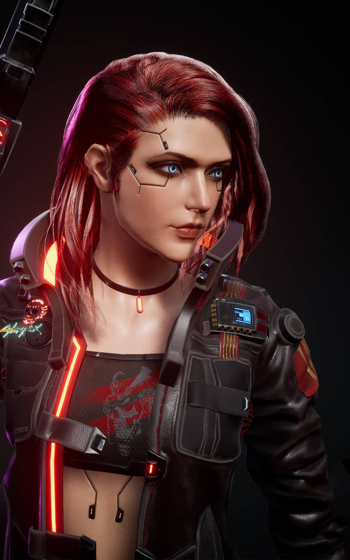 Babae Gang Member sa Cyberpunk Para sa Android Wallpaper
