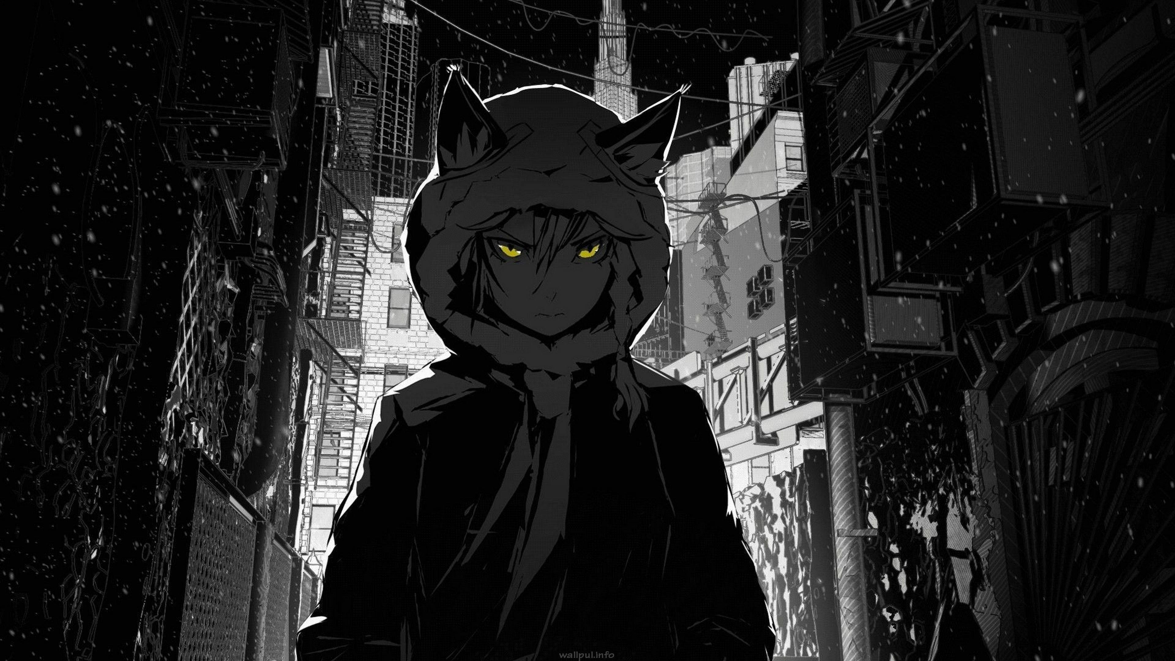 Babaeng Lobo na Edgy Anime Pfp Wallpaper