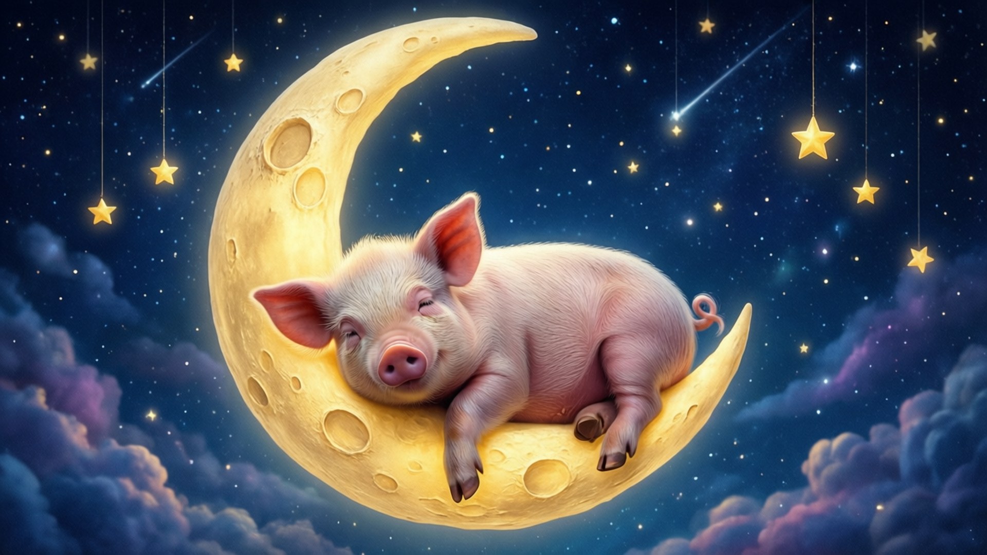 Baboy na Nananaginip sa Buwan Wallpaper