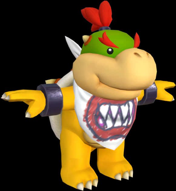 Baby Bowser Character Render Wallpaper