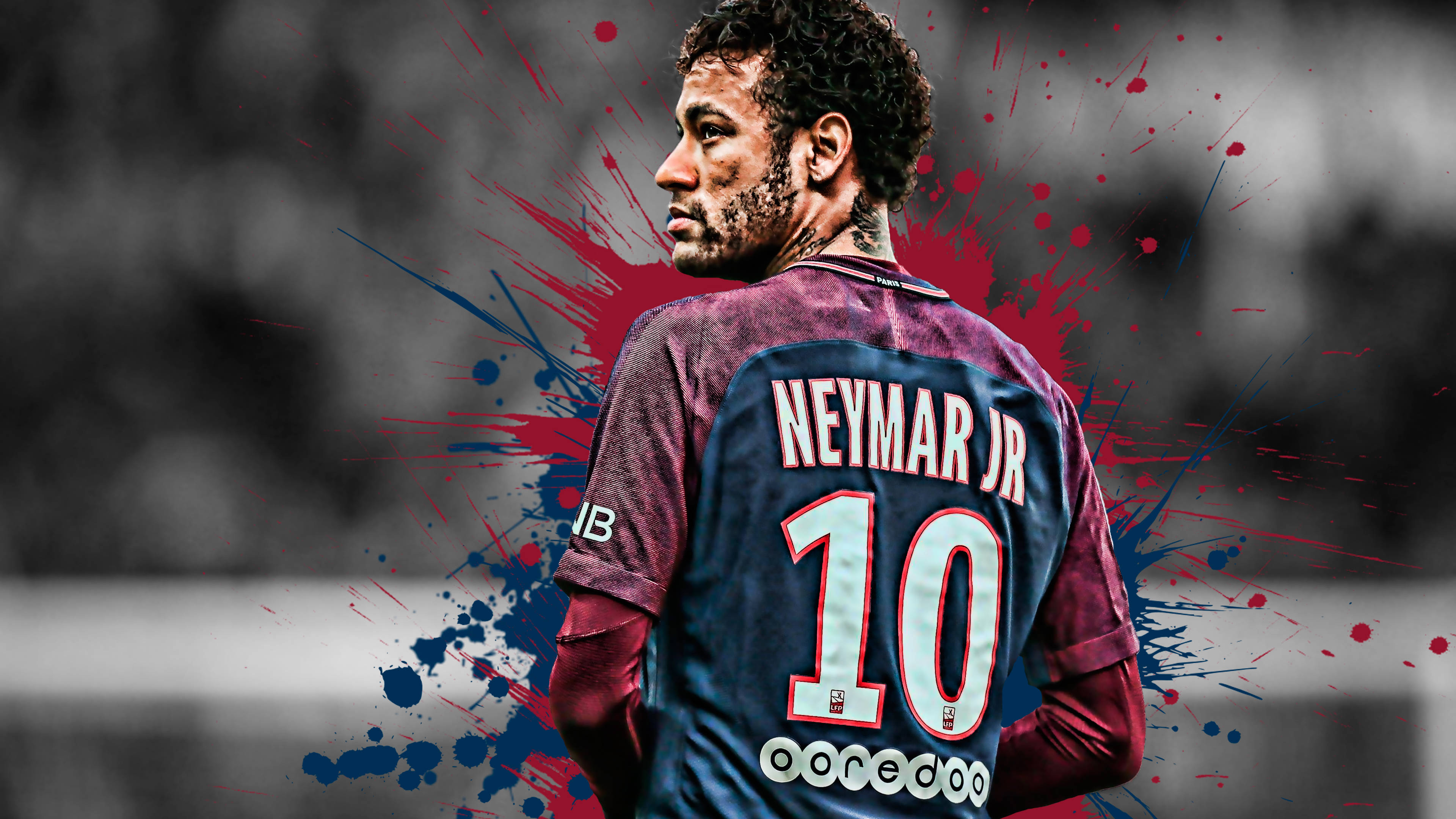 Back View ng Soccer Players Neymar Wallpaper