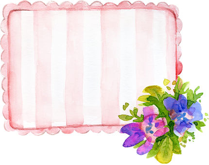 Background na Frame ng Watercolor na Bulaklak Wallpaper