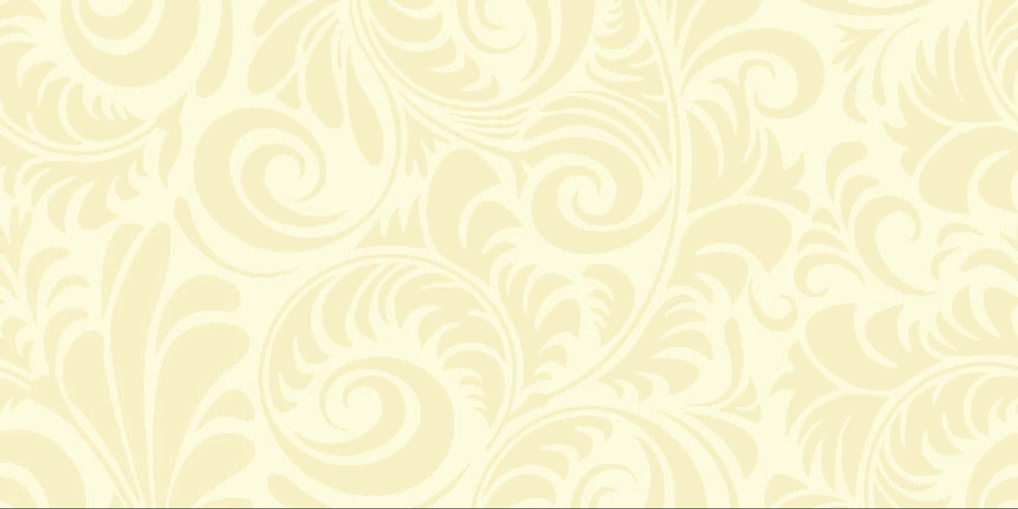 Background na Kulay Krema na May Mga Dahong Elegante Wallpaper
