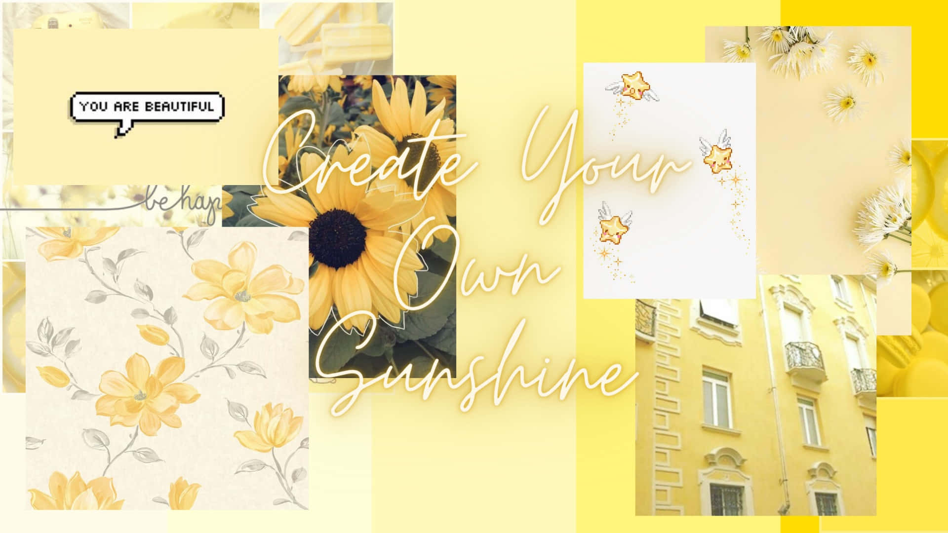 Background na Pastel Yellow Wallpaper