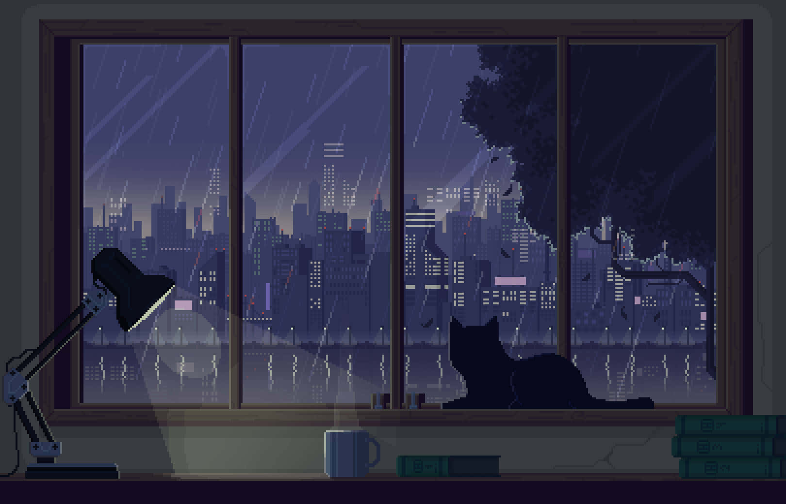 Background ng Anime na Pusa Wallpaper