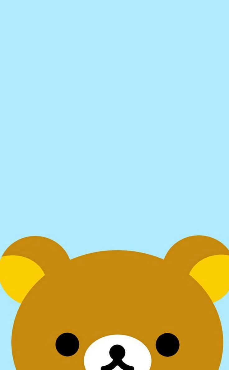 Background ng Cute na Sumisilip na Brown Teddy Bear Wallpaper