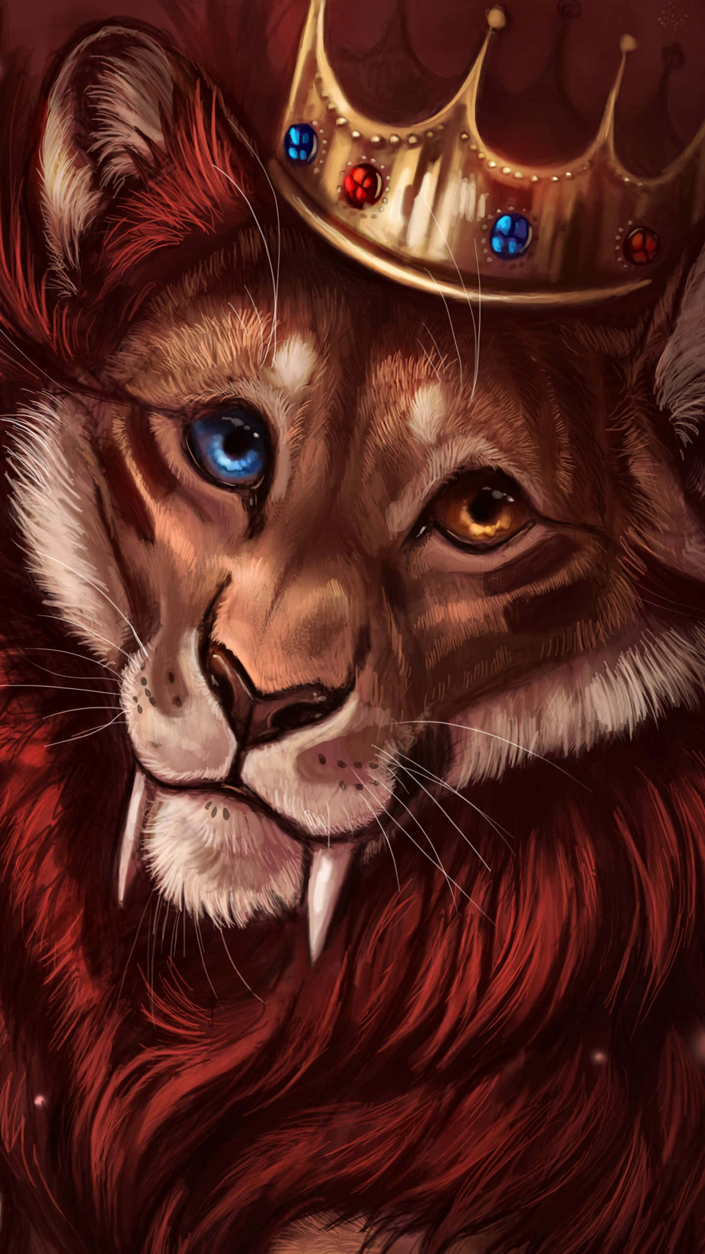 Background ng Galaxy Lion Wallpaper