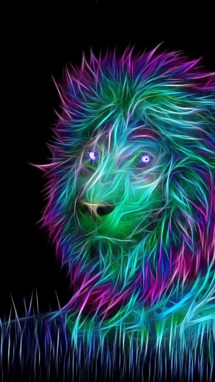 Background ng Galaxy Lion Wallpaper