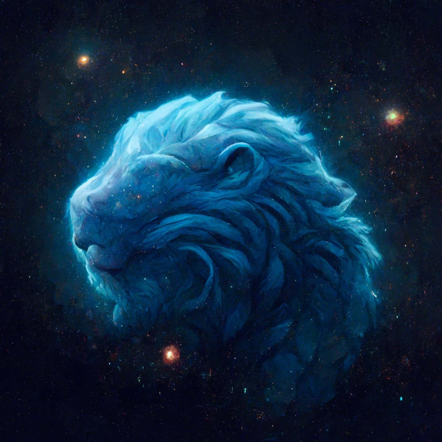 Background ng Galaxy Lion Wallpaper