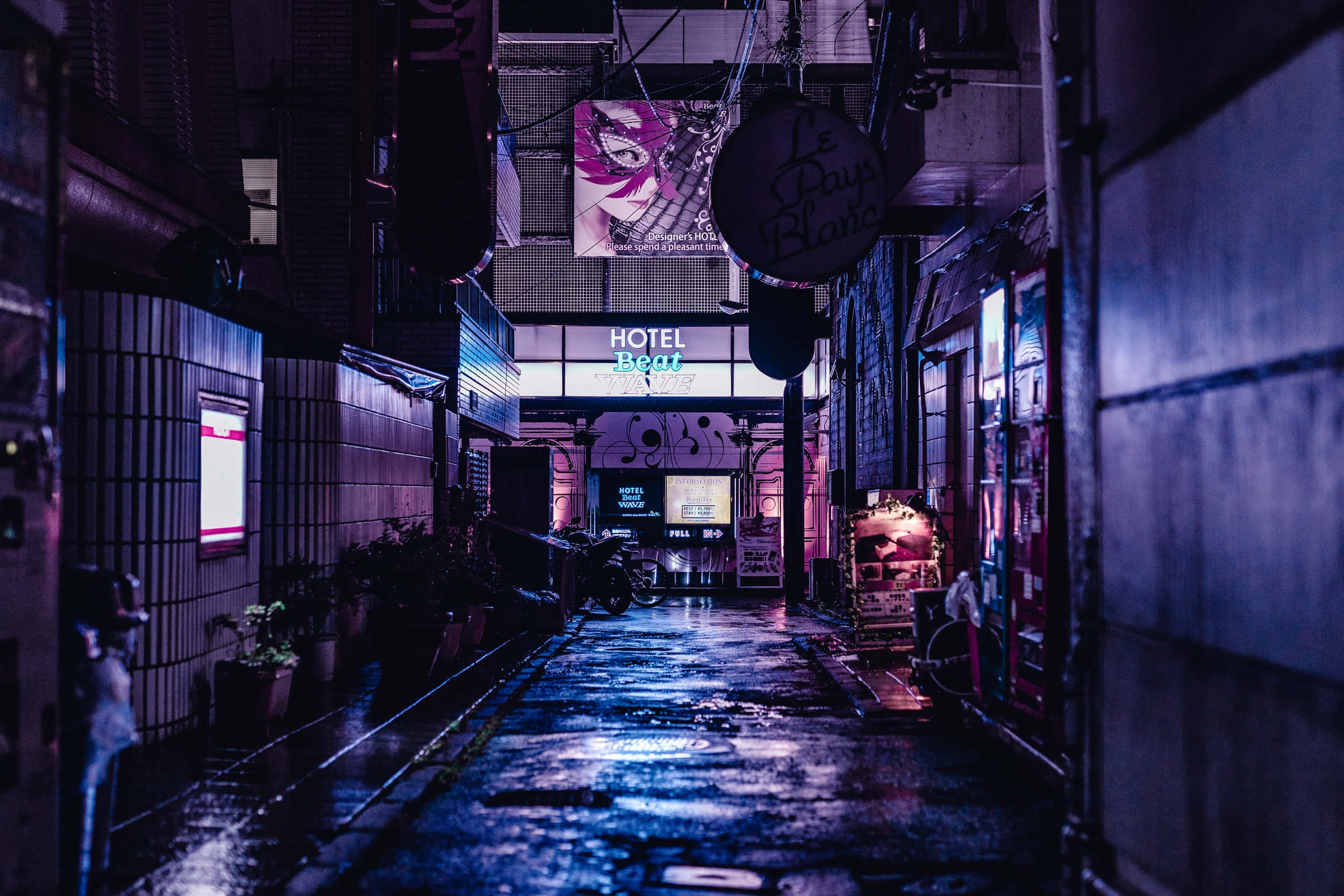 Background ng Hotel Beat Wave Alley Wallpaper