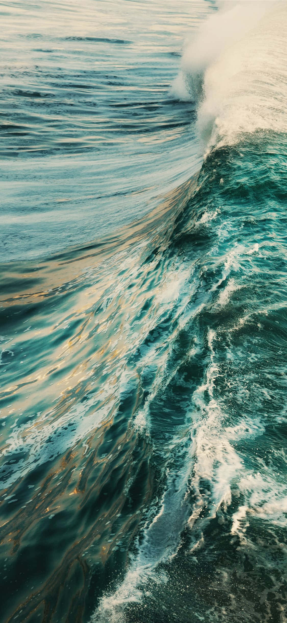 iPhone X Malibu Background Blue Ocean Wave Wallpaper