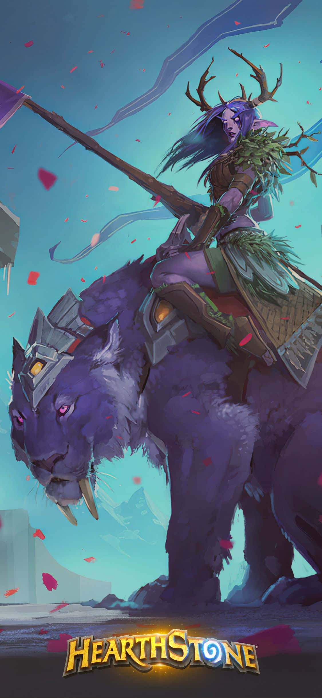 Background ng Night Warrior Elf para sa iPhone XS Hearthstone Wallpaper