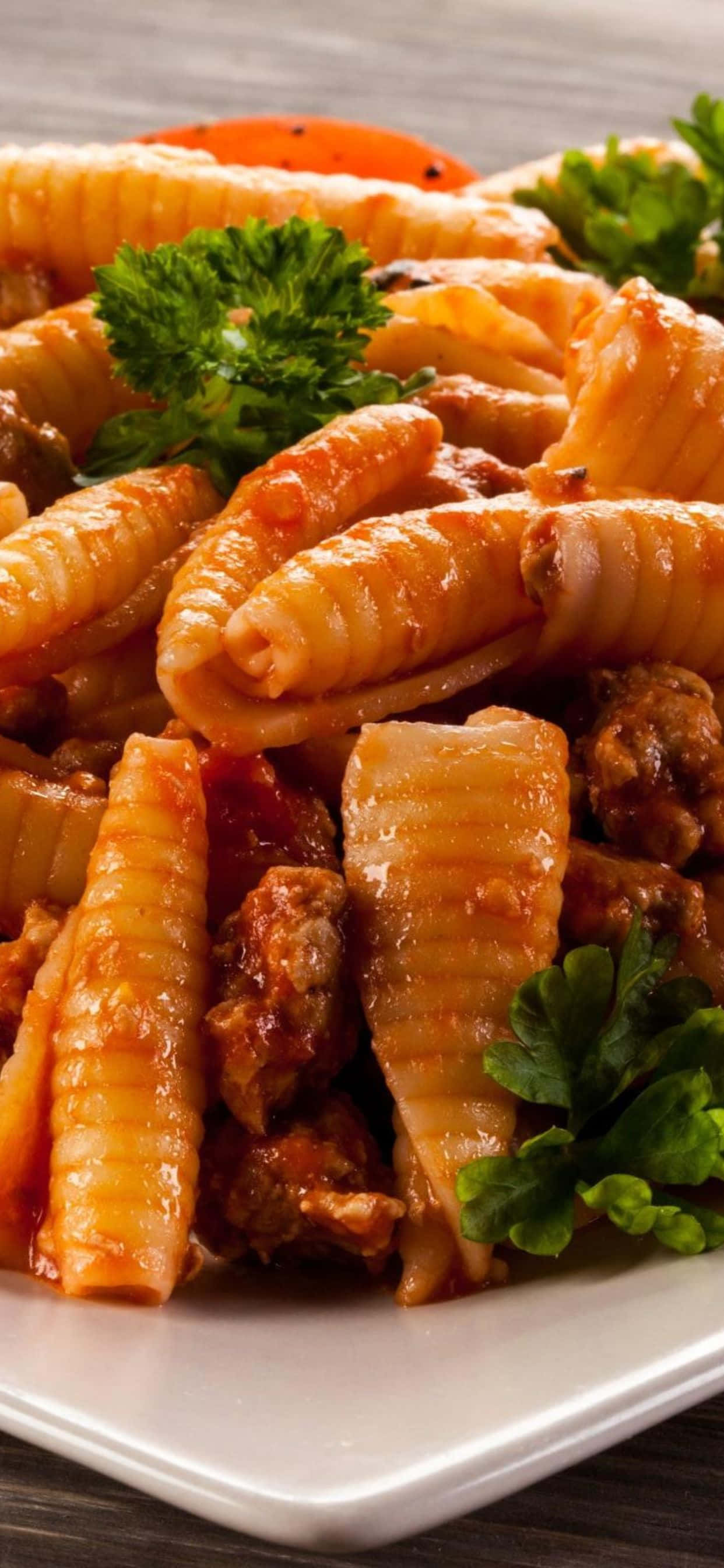 Background ng Pasta para sa iPhone XS Wallpaper