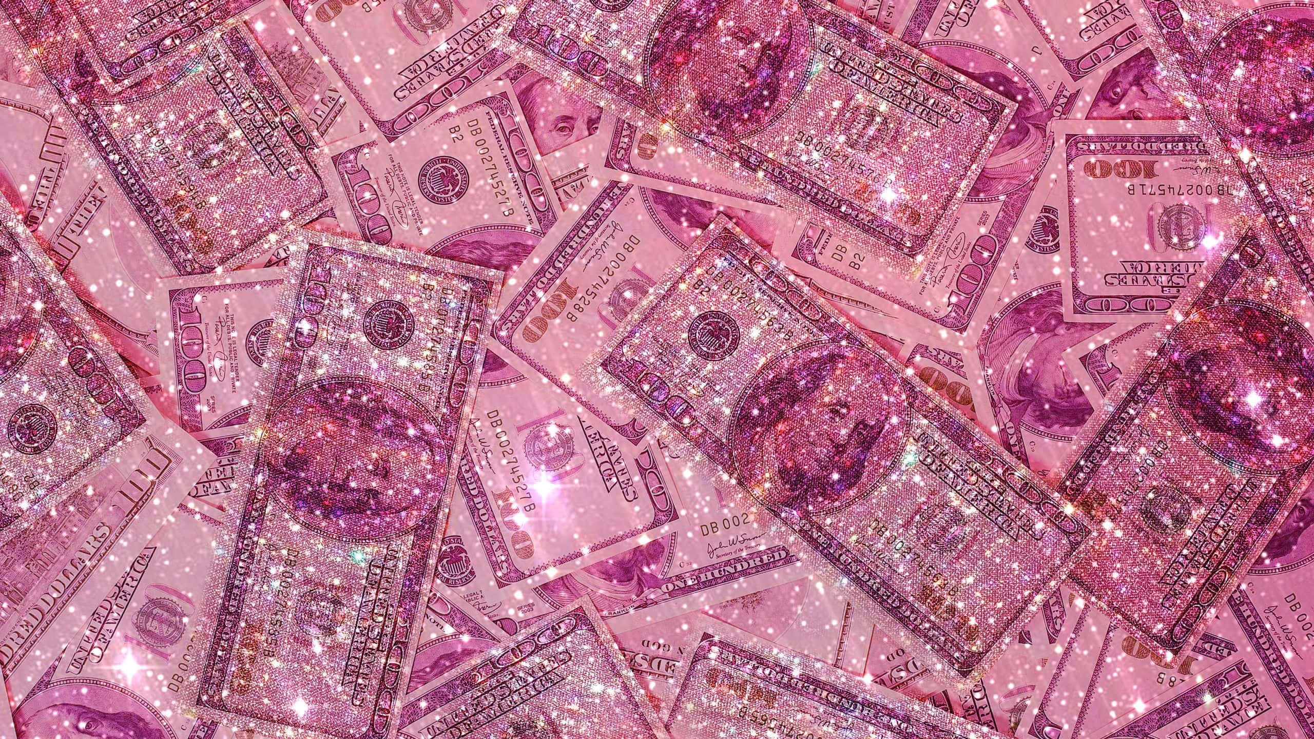 background ng pink na glitter na pera Wallpaper