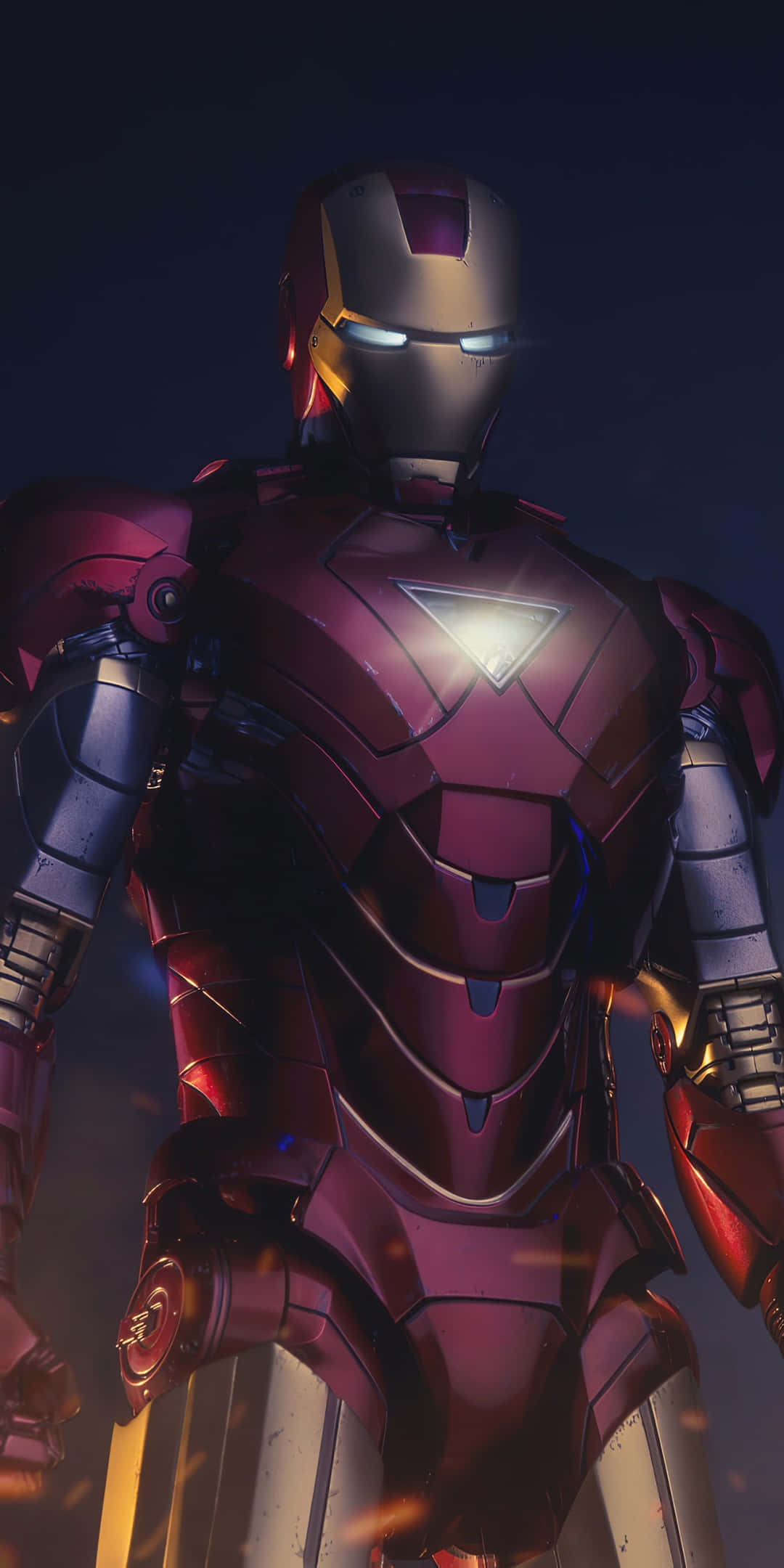 Background ng Pixel 3 na si Iron Man na May Gasgas na Armor Wallpaper