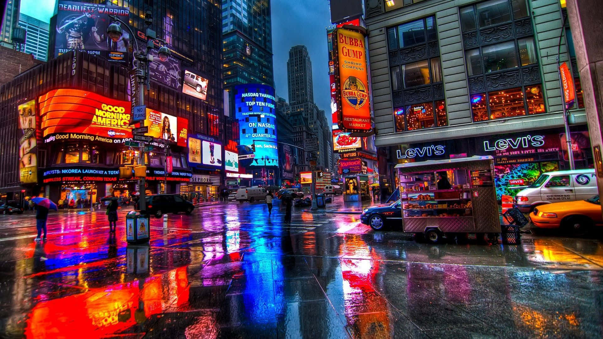 Basang Kalye ng Tokyo Background Wallpaper