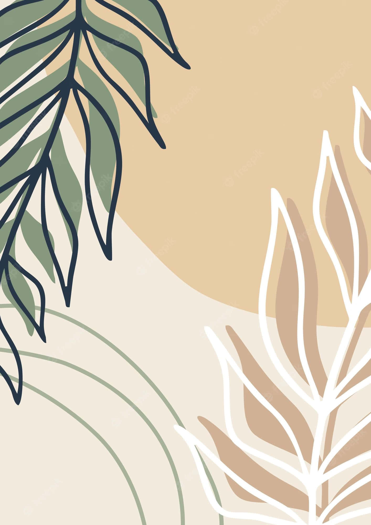 background ng tropikal na dahon at araw Wallpaper
