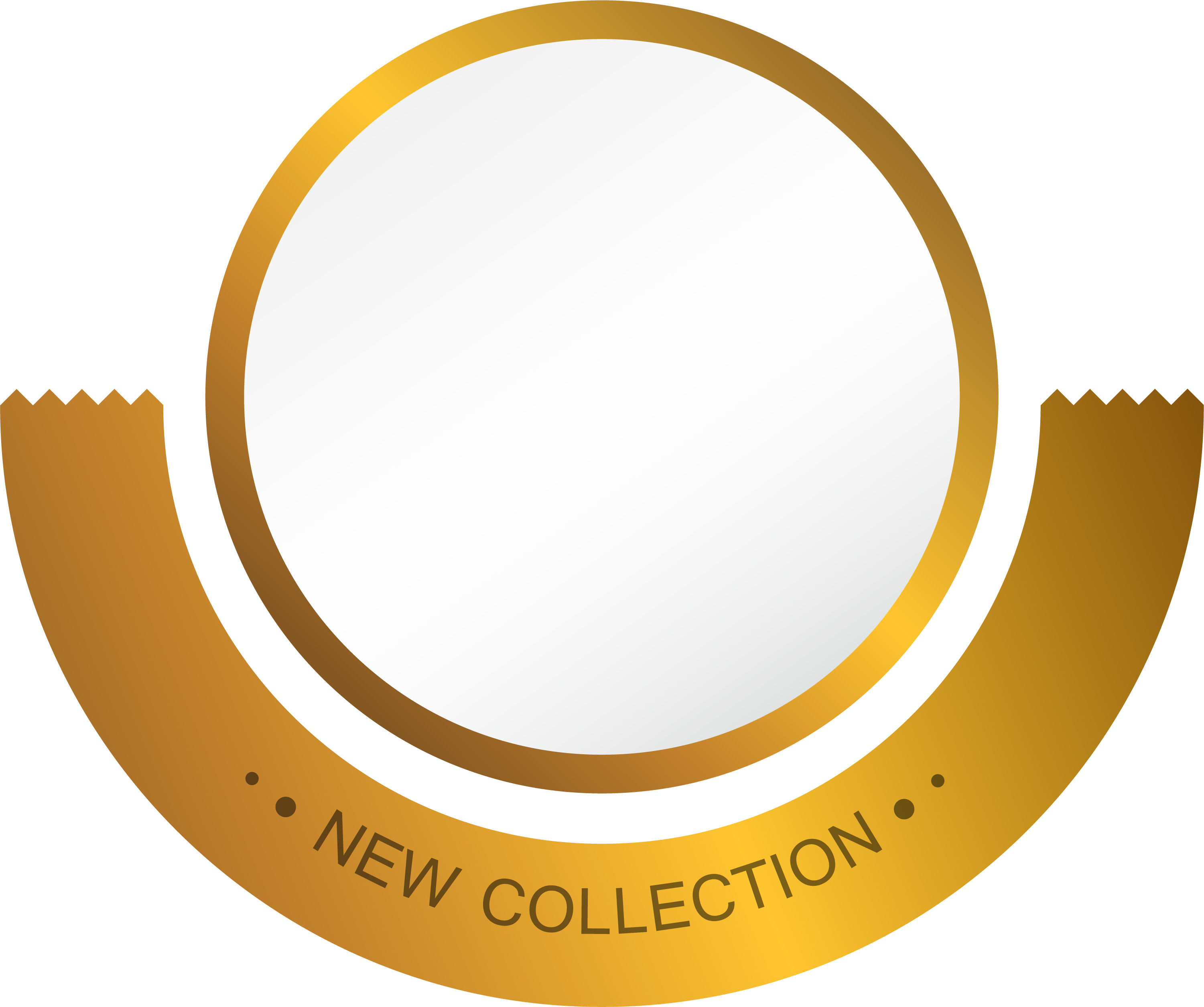 Badge ng Bagong Koleksyon na Bilog na Ginto Wallpaper