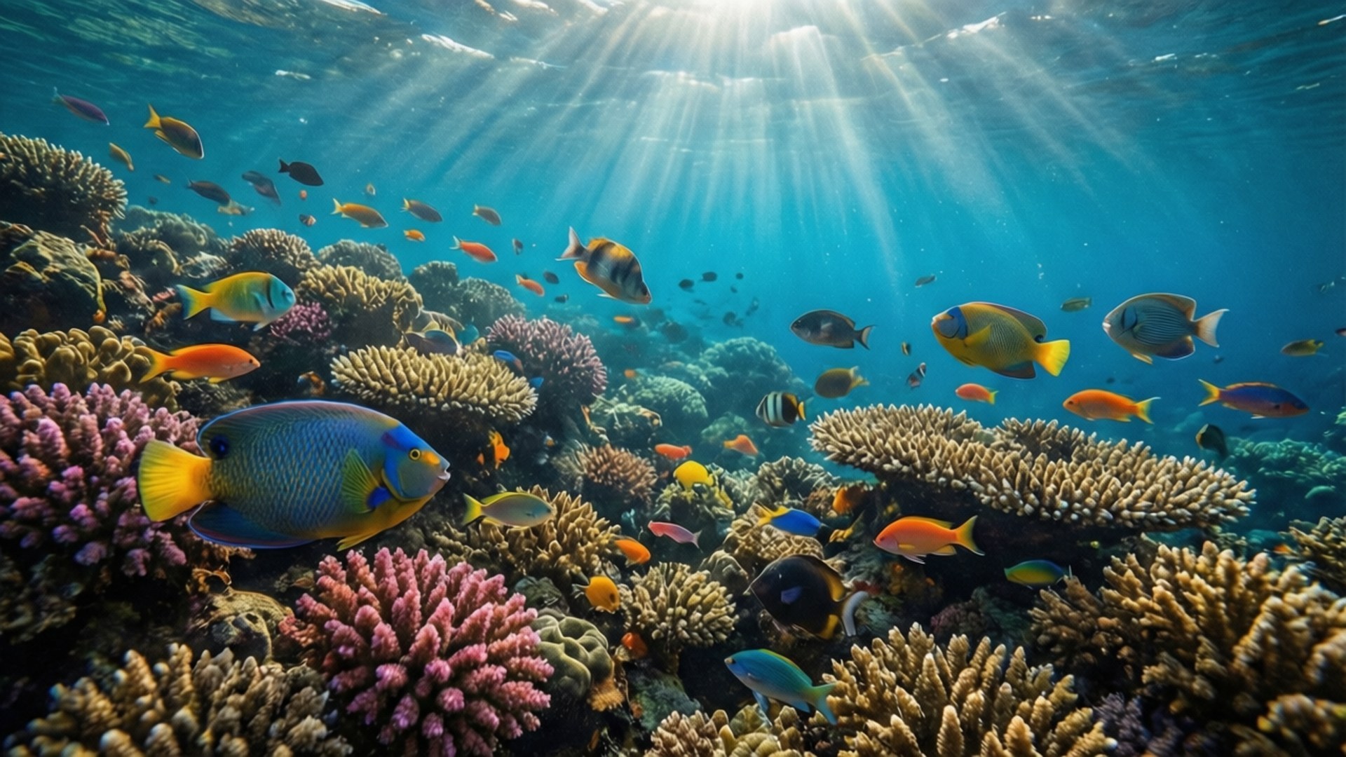 Bahura ng Korales sa Ilalim ng Tubig Wallpaper