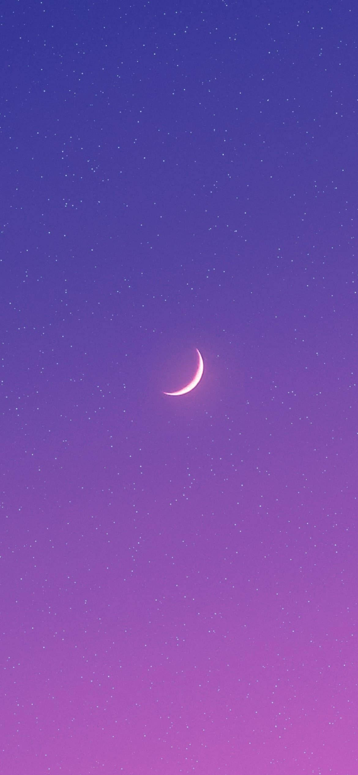 Bakanteng Buwan na Light Purple Aesthetic Wallpaper