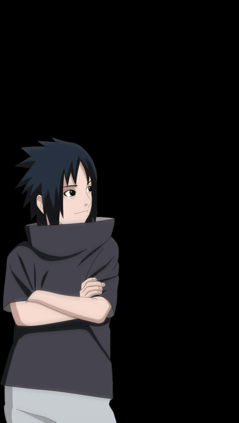 Batang Anime na Tauhan na May Itim na Background Wallpaper