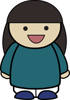 Batang Babae na Nakangiti na Vector Wallpaper