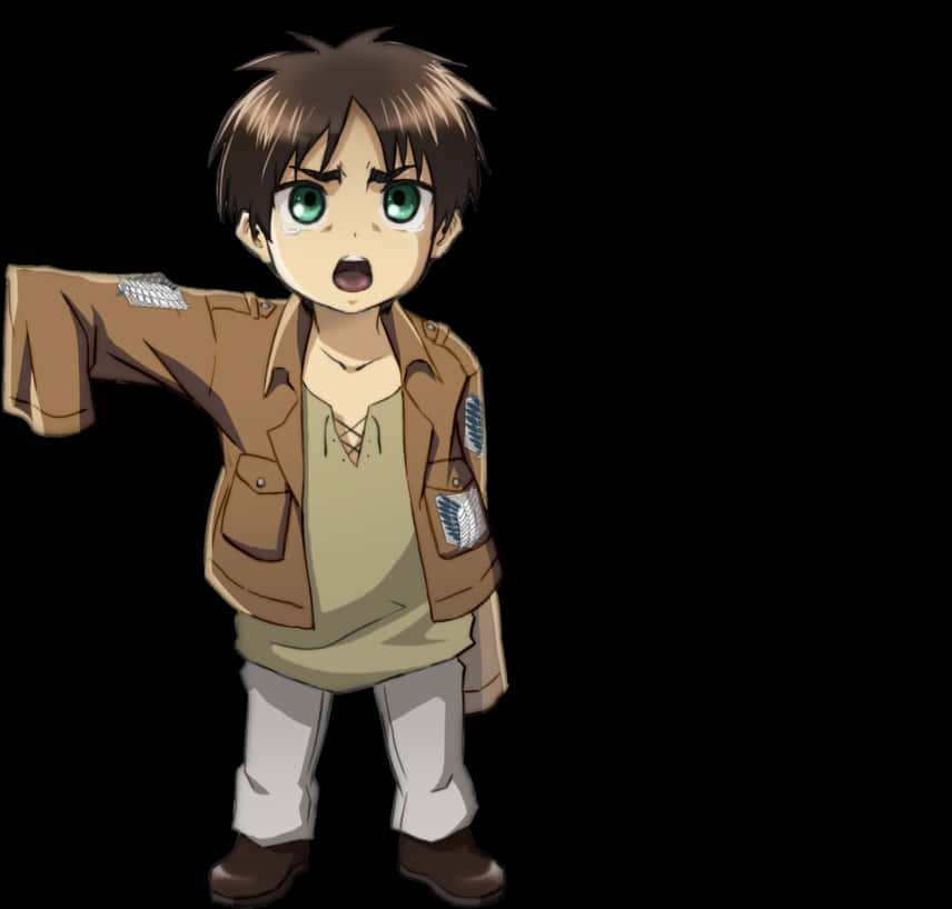 Batang Karakter Anime na Nagulat ang Ekspresyon Wallpaper