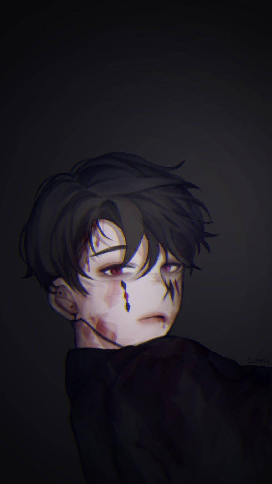 Batang Lalaking May Pasa na Edgy Anime Pfp Wallpaper