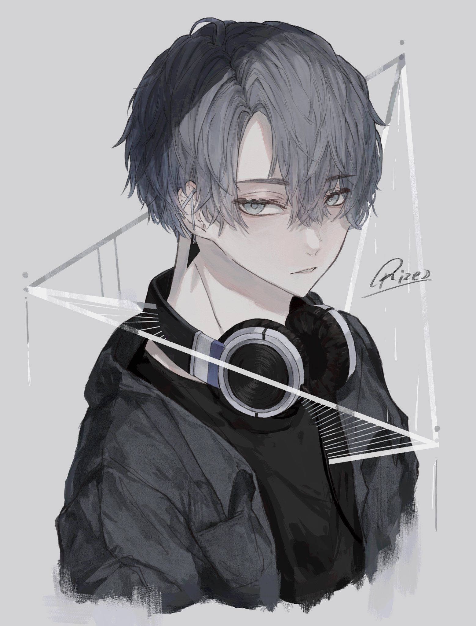 Batang May Headphone Edgy Anime Pfp Wallpaper