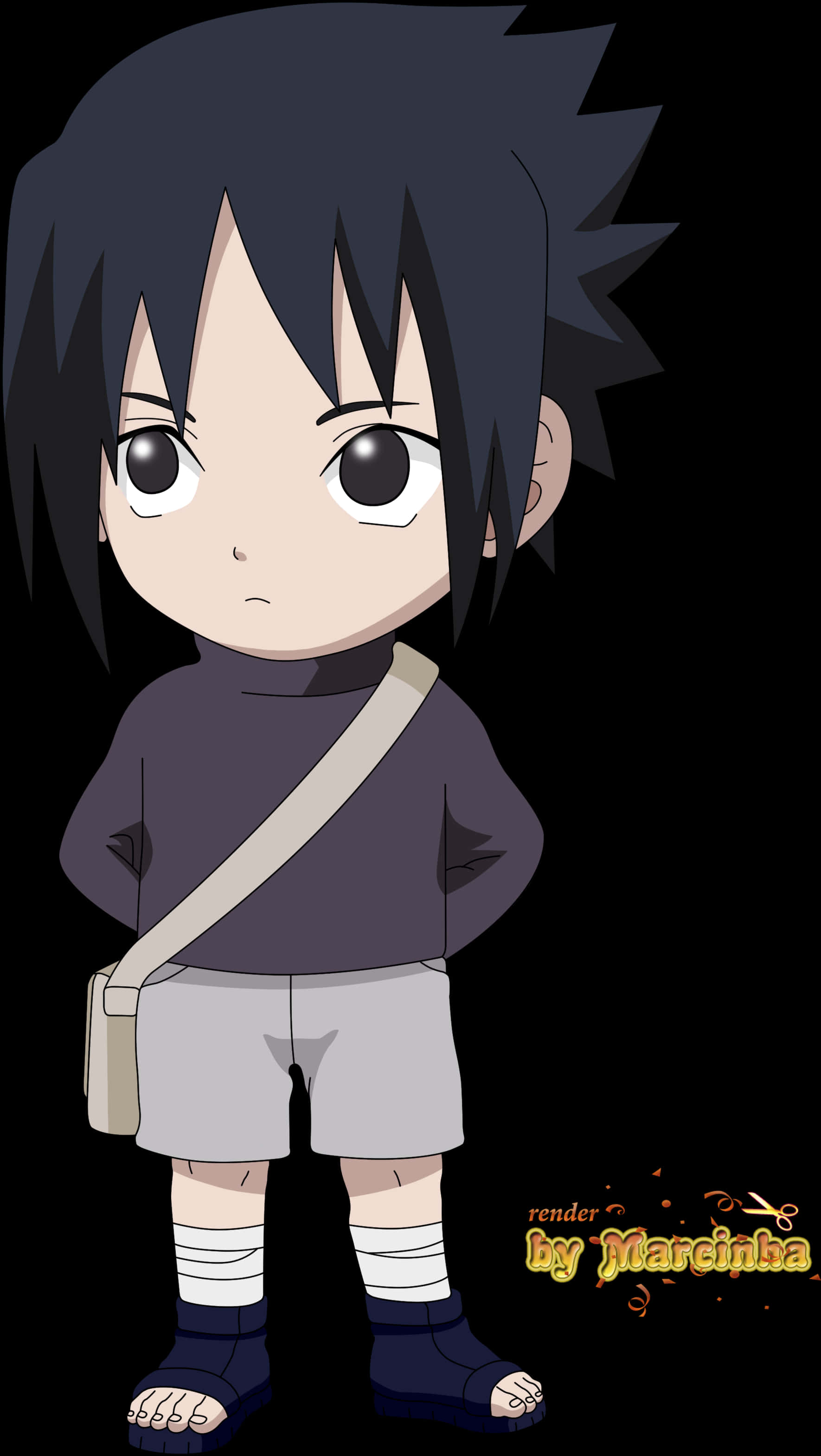 Batang Sasuke Uchiha na Tauhang Anime Wallpaper