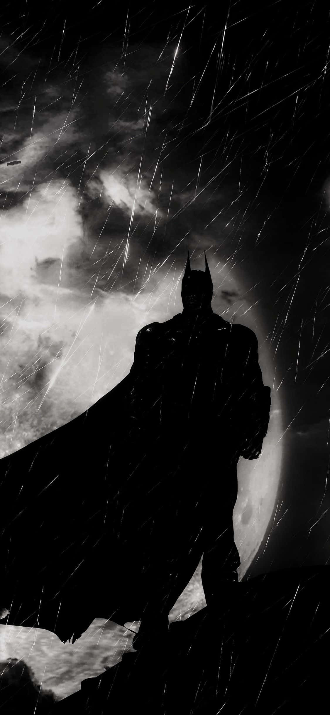 Aesthetic ng Batman sa Itim at Puti Wallpaper