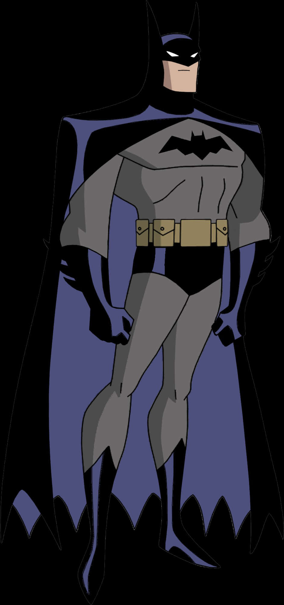 Batman na Nakatayo sa Klasikong Animated na Porma Wallpaper