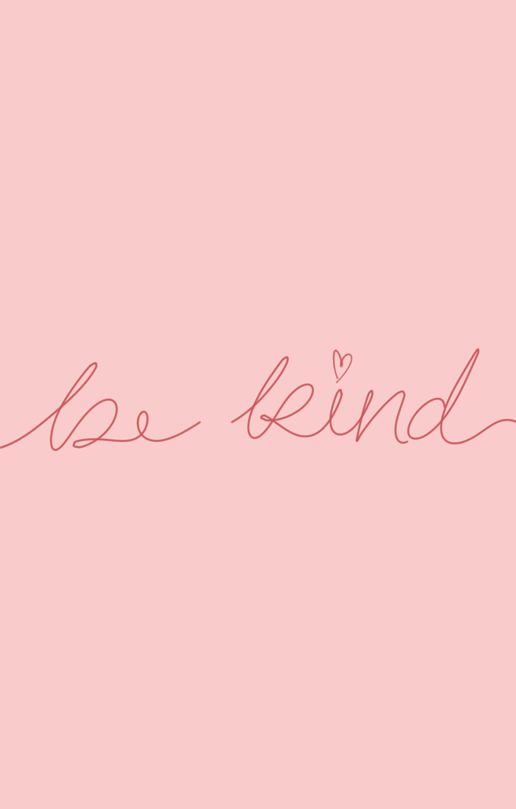 be kind na sulat-kamay sa pink na background Wallpaper